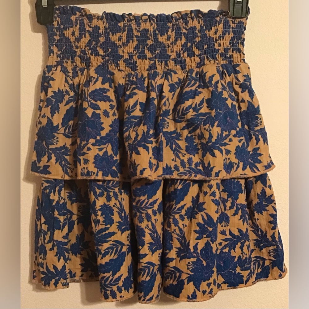 Universal Threads Blue Orange Ruffle Mini Skirt S… - image 2